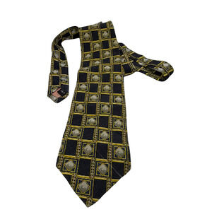 Vallauri Blue Geometric Silk Necktie